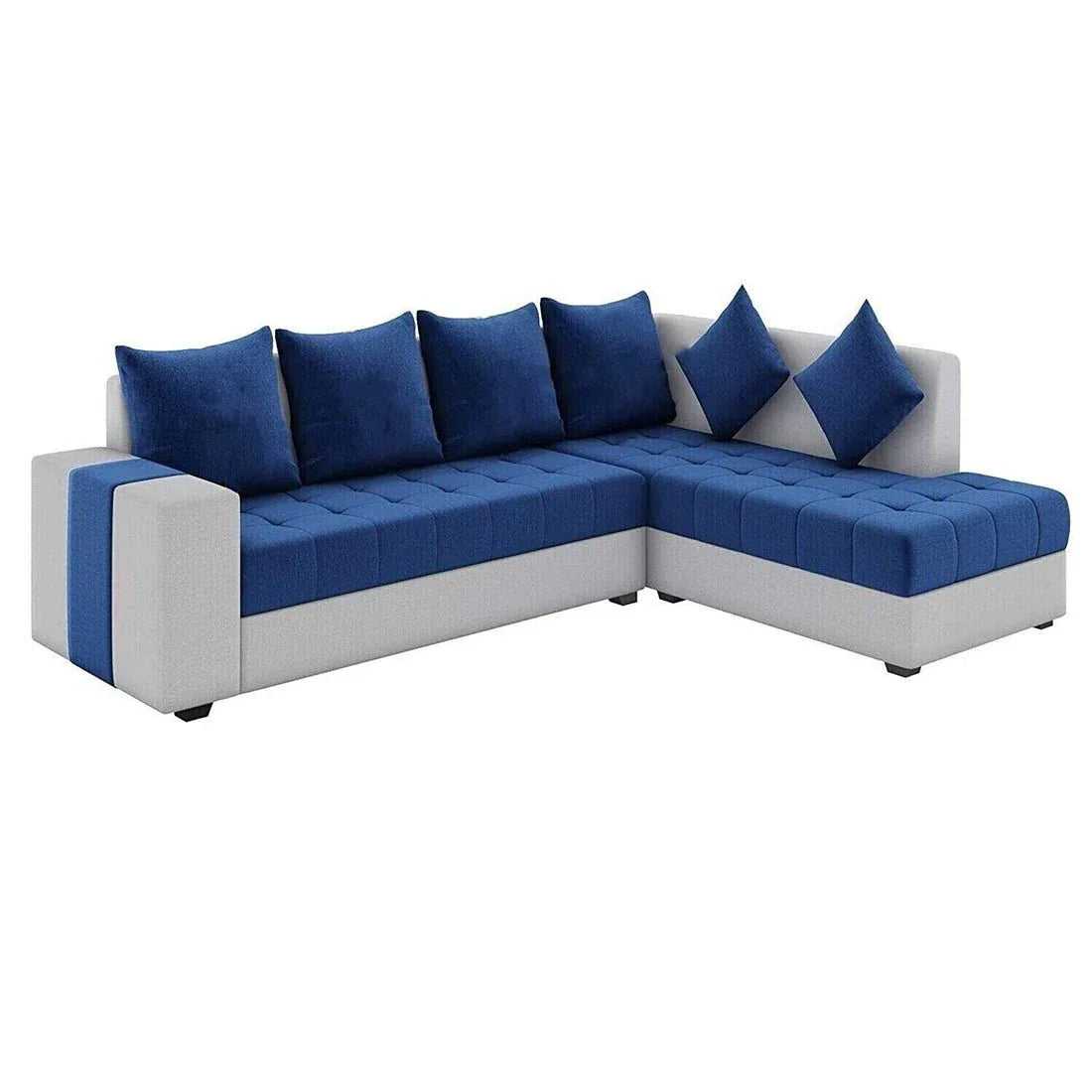 Steffan 6 Seater L Shape Corner Fabric Sofa for Living Room