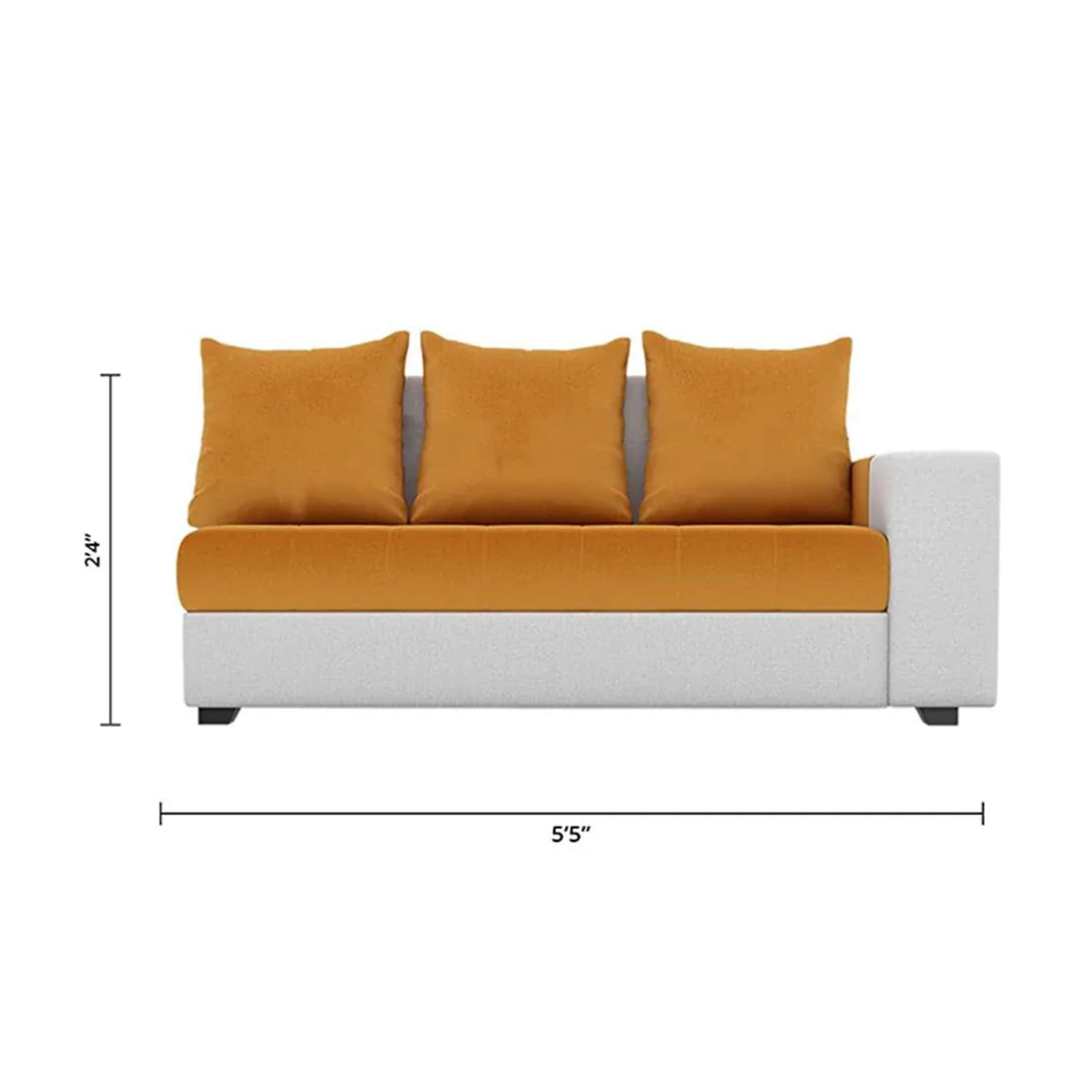Steffan 6 Seater L Shape Corner Fabric Sofa for Living Room