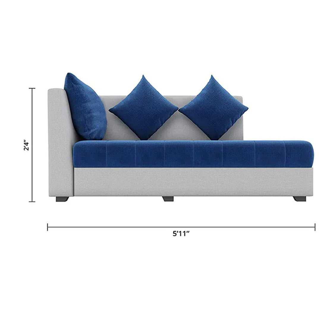 Steffan 6 Seater L Shape Corner Fabric Sofa for Living Room