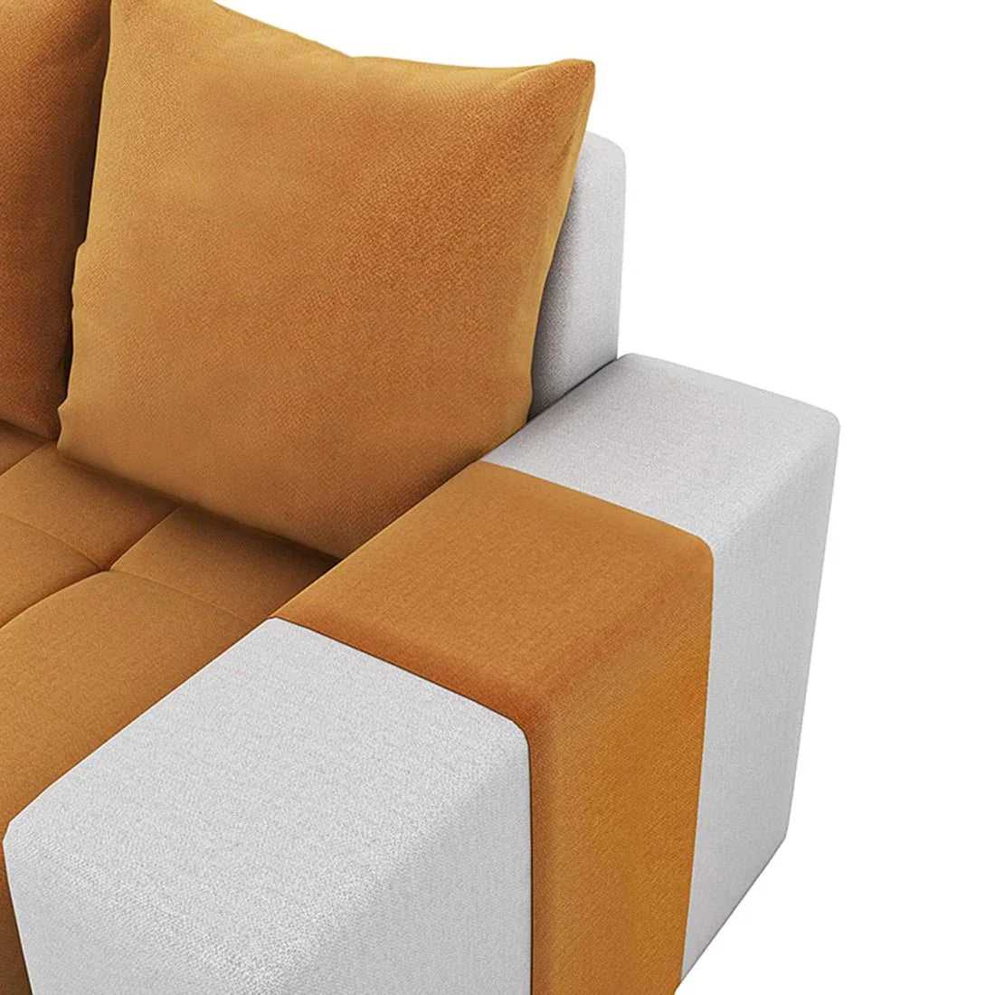 Steffan 6 Seater L Shape Corner Fabric Sofa for Living Room