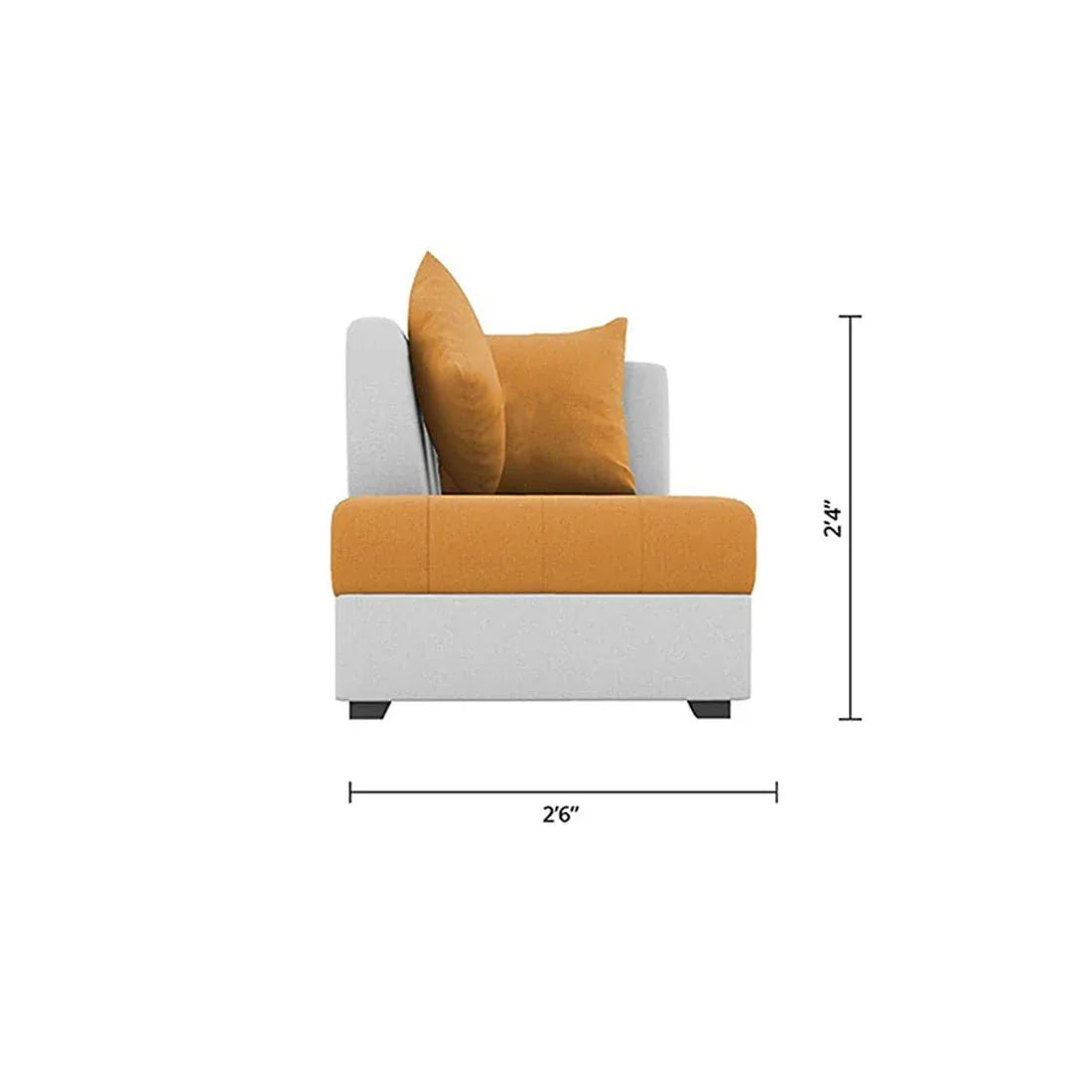Steffan 6 Seater L Shape Corner Fabric Sofa for Living Room