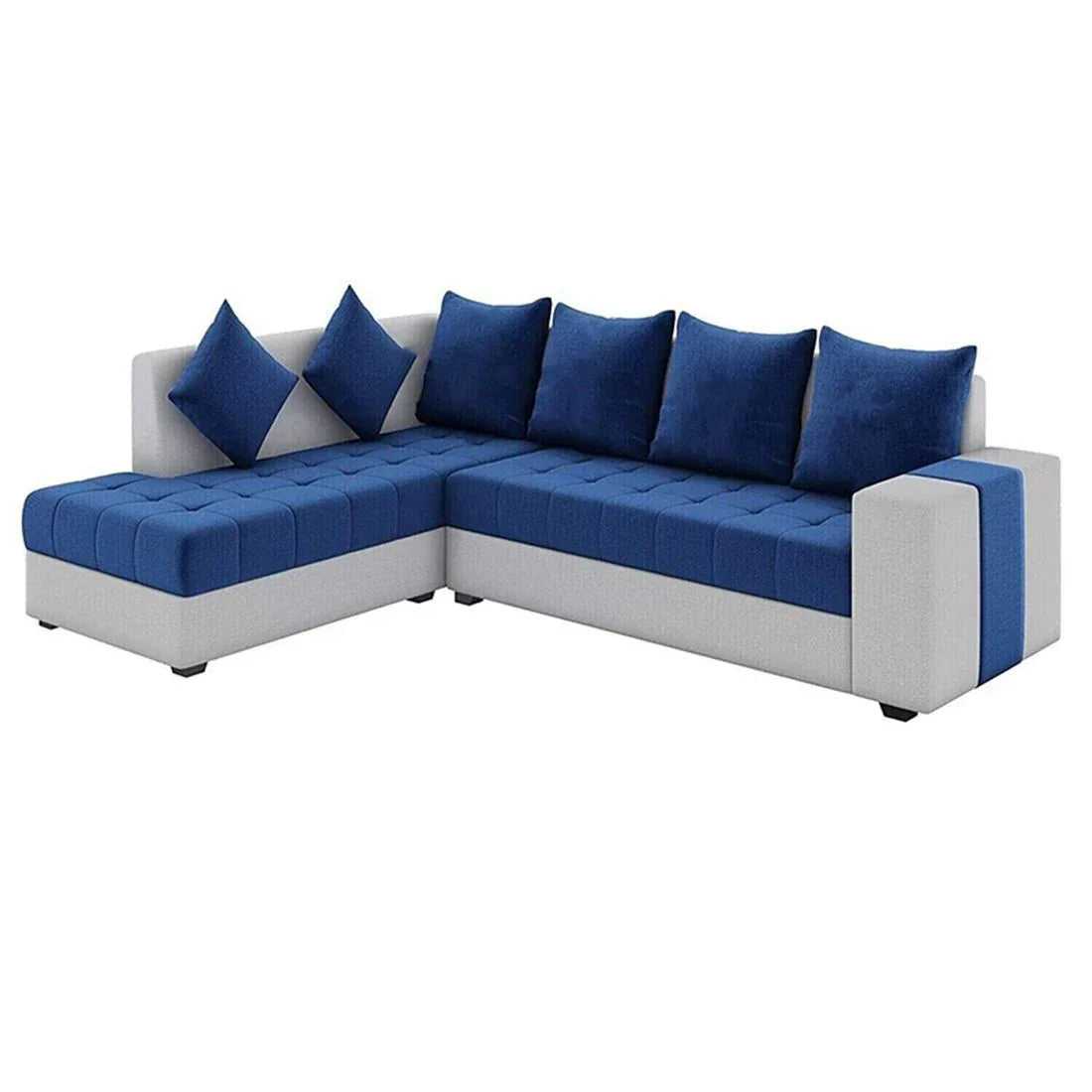 Steffan 6 Seater L Shape Corner Fabric Sofa for Living Room