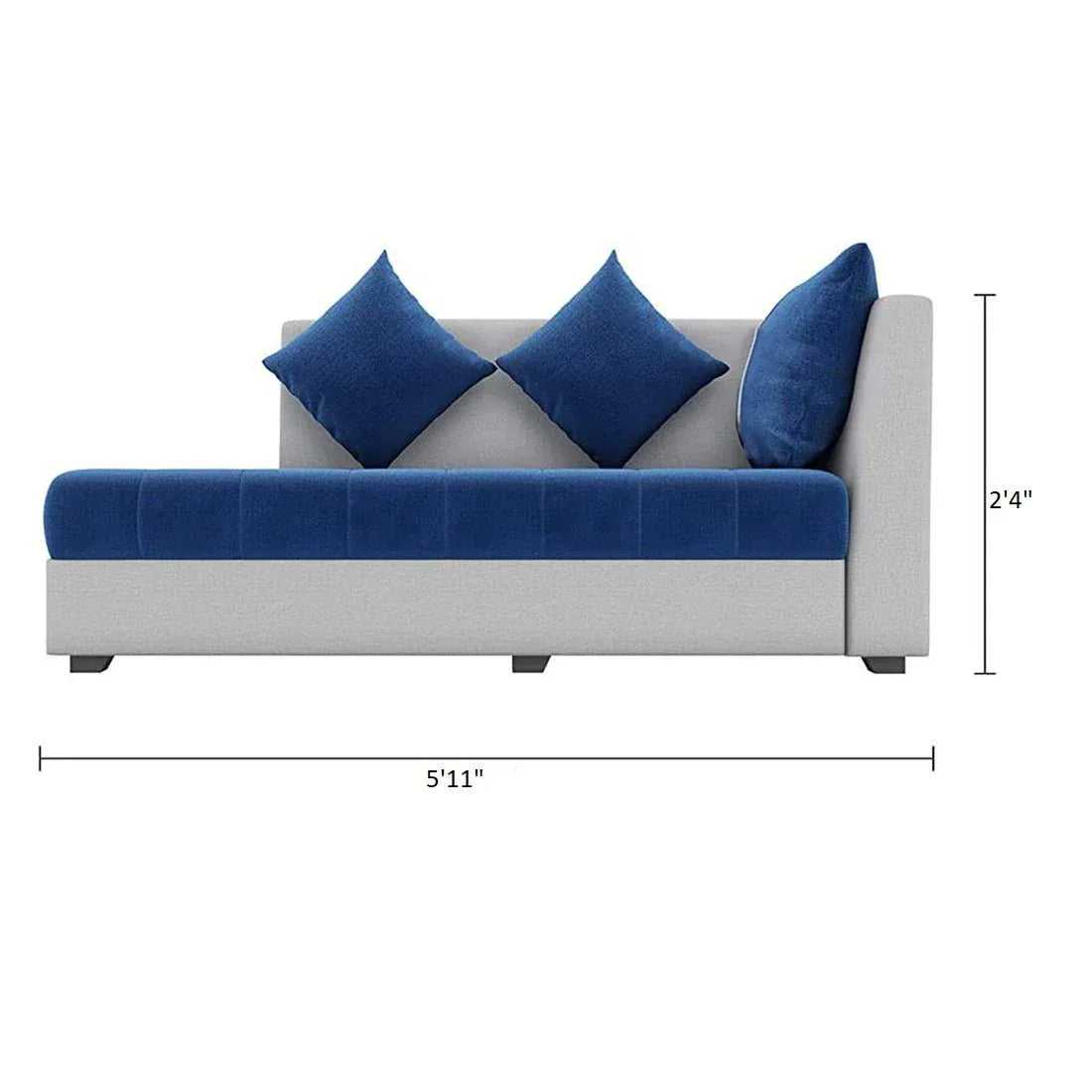 Steffan 6 Seater L Shape Corner Fabric Sofa for Living Room