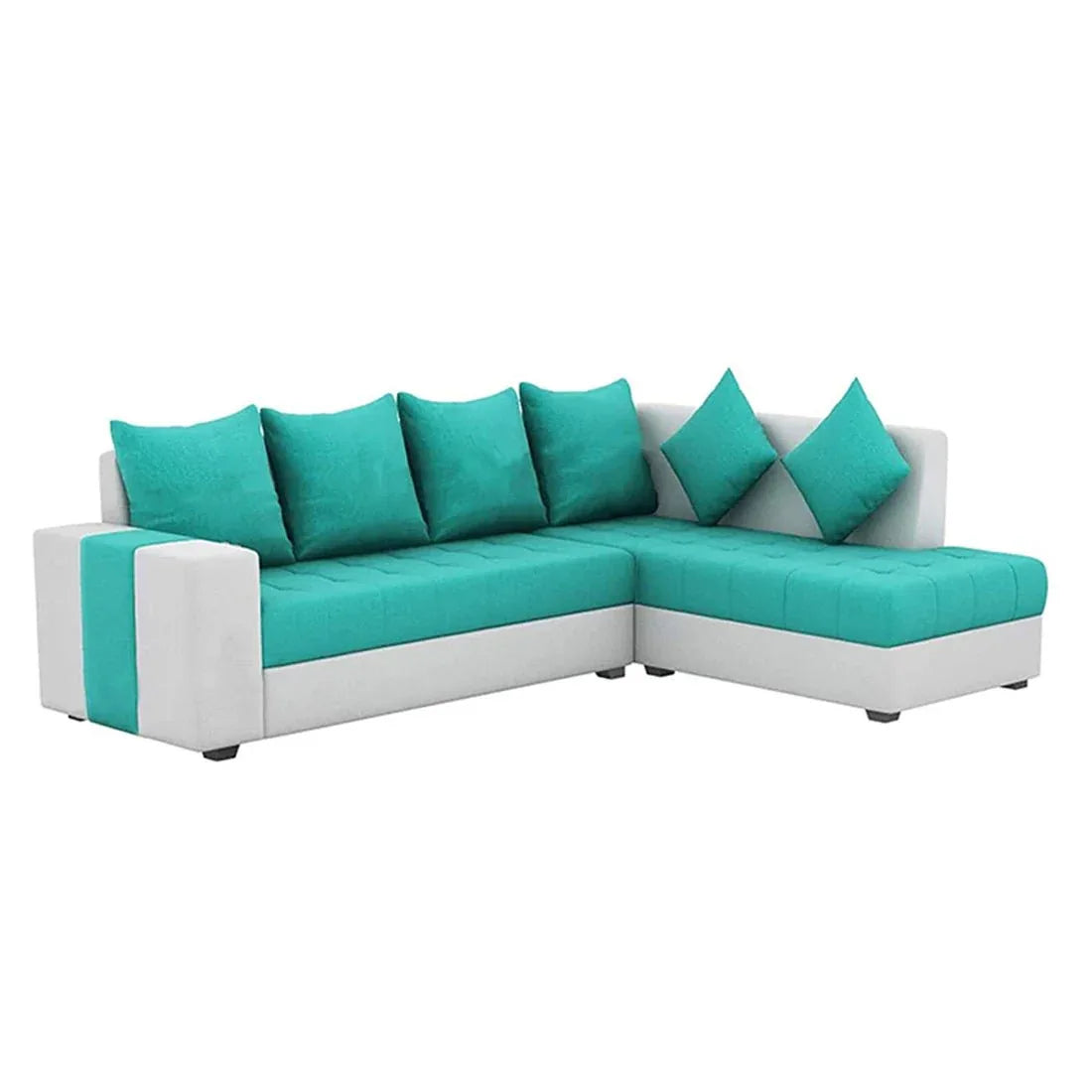 Steffan 6 Seater L Shape Corner Fabric Sofa for Living Room