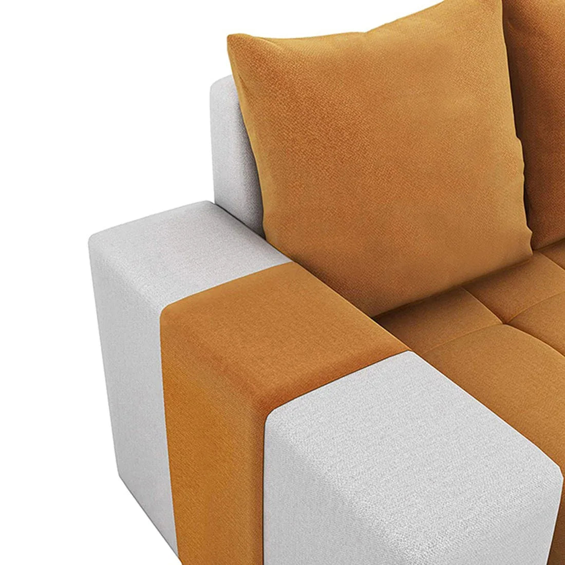 Steffan 6 Seater L Shape Corner Fabric Sofa for Living Room