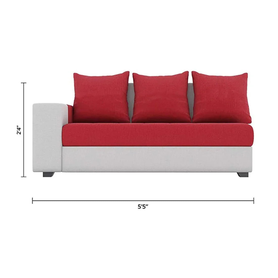 Steffan 6 Seater L Shape Corner Fabric Sofa for Living Room