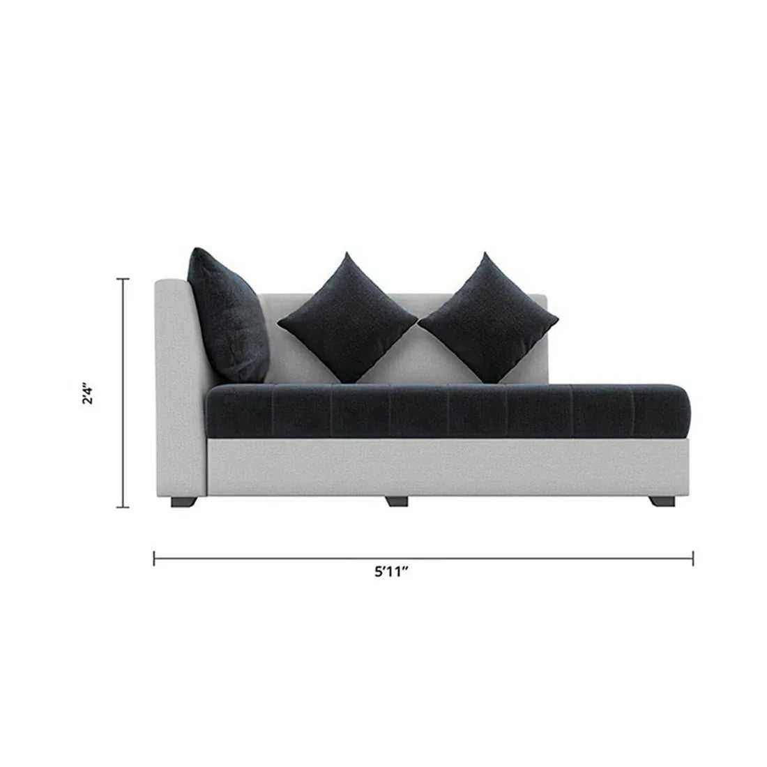 Steffan 6 Seater L Shape Corner Fabric Sofa for Living Room