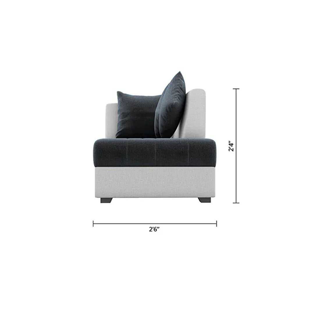 Steffan 6 Seater L Shape Corner Fabric Sofa for Living Room