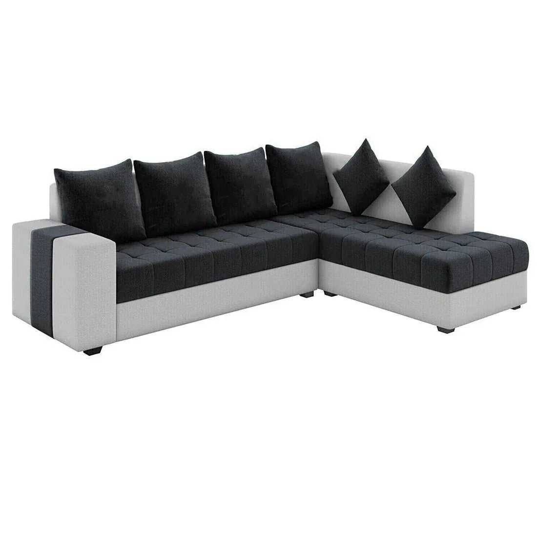 Steffan 6 Seater L Shape Corner Fabric Sofa for Living Room