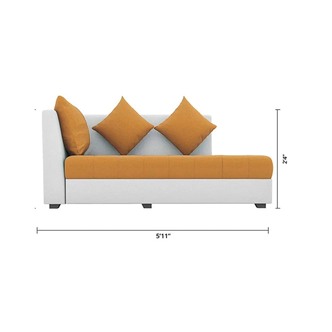 Steffan 8 Seater L Shape Fabric Sofa Set with Centre Table and 2 Puffy | Premium 8 Seater Sofa Set