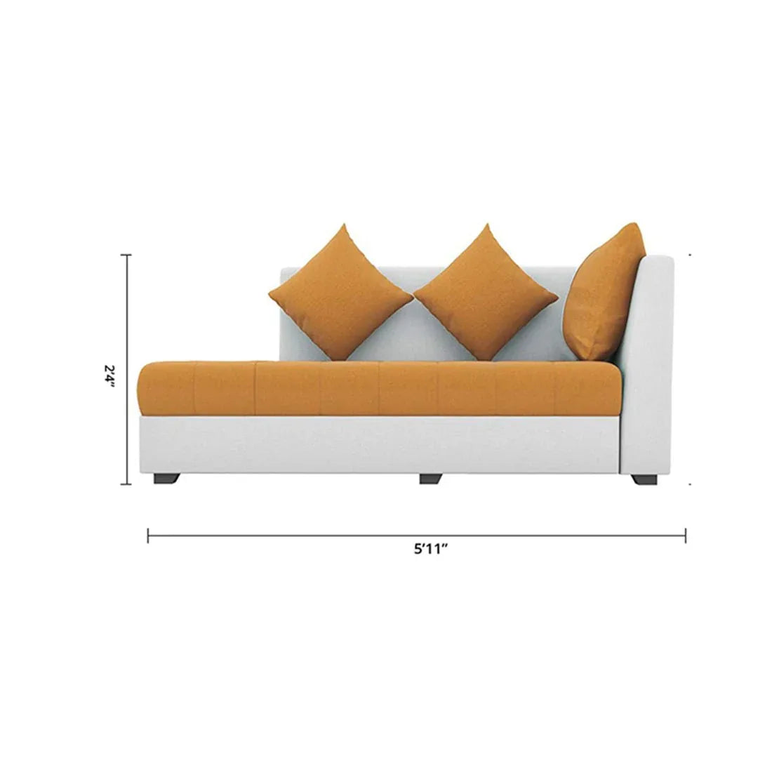 Steffan 8 Seater L Shape Fabric Sofa Set with Centre Table and 2 Puffy | Premium 8 Seater Sofa Set