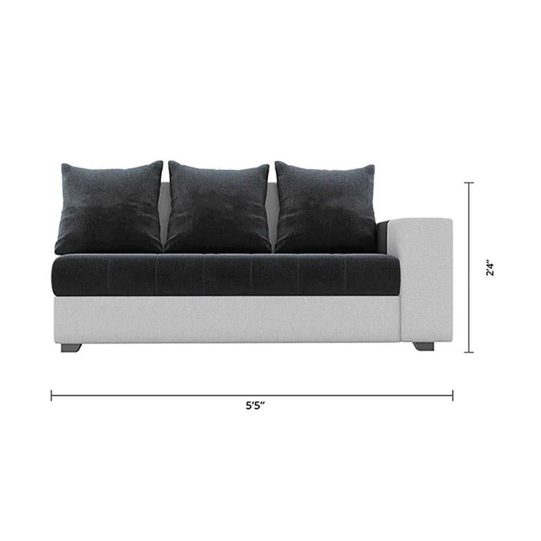 Steffan 8 Seater L Shape Fabric Sofa Set with Centre Table and 2 Puffy | Premium 8 Seater Sofa Set