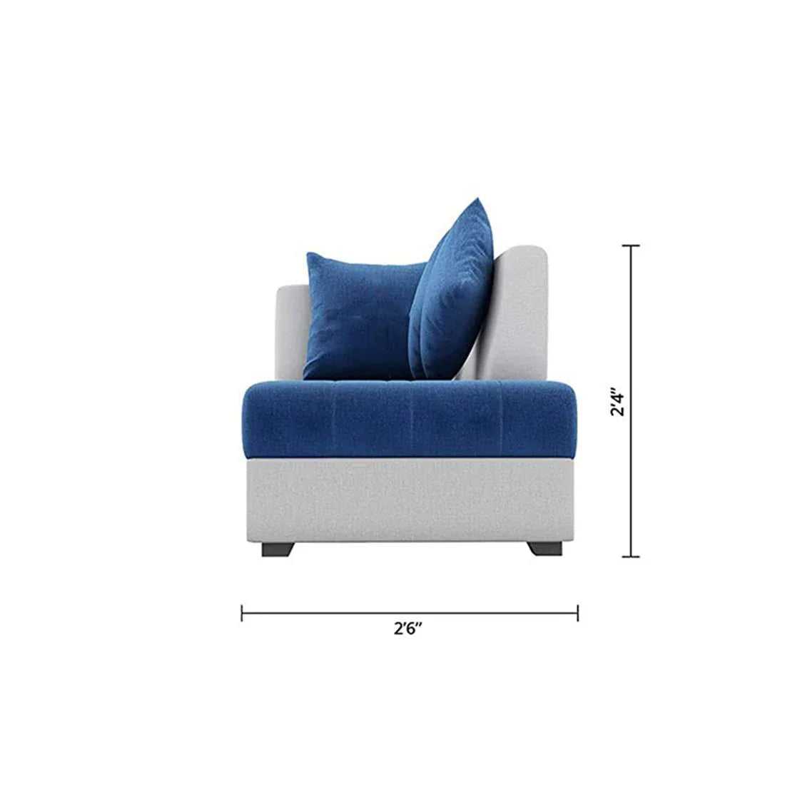 Steffan 8 Seater L Shape Fabric Sofa Set with Centre Table and 2 Puffy | Premium 8 Seater Sofa Set