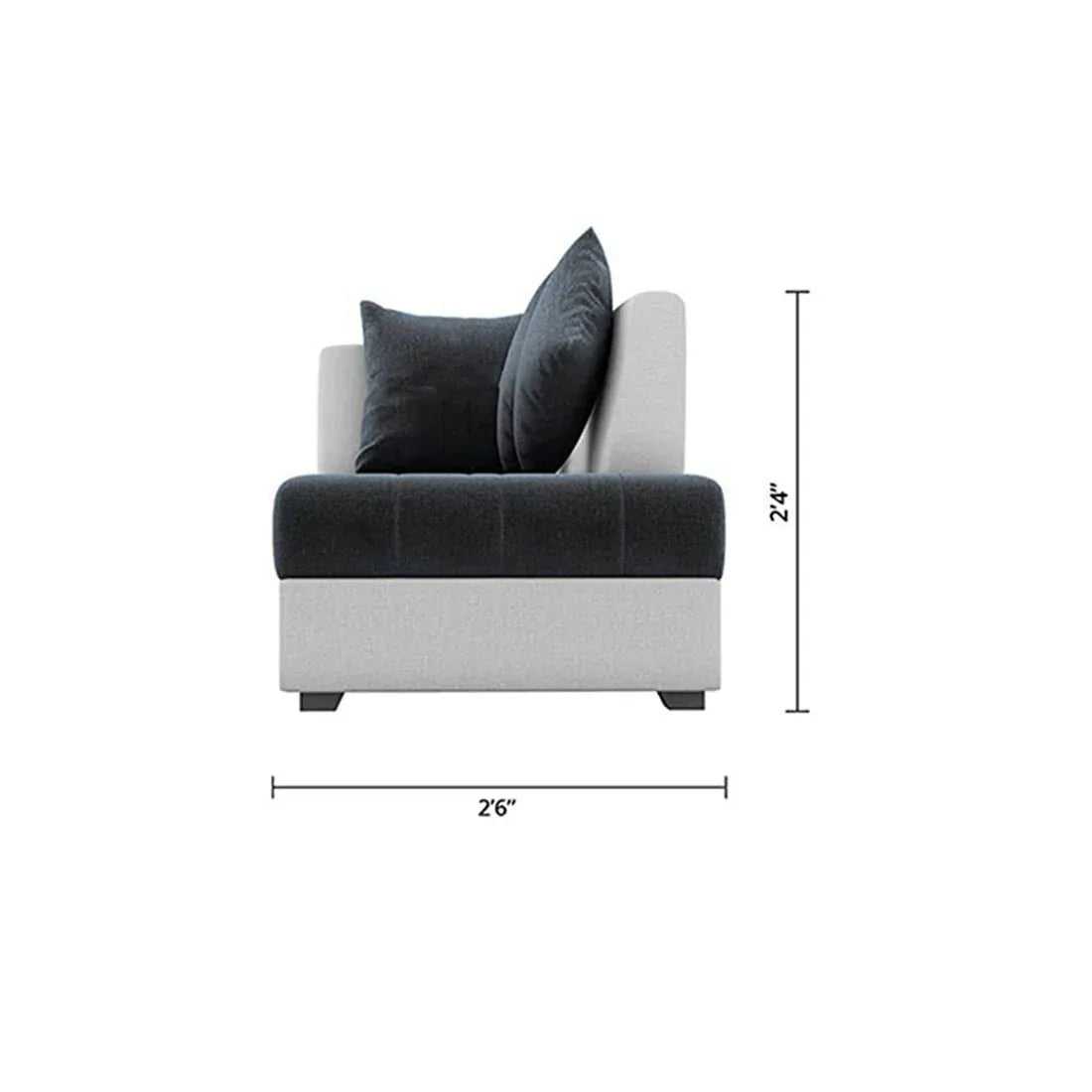 Steffan 8 Seater L Shape Fabric Sofa Set with Centre Table and 2 Puffy | Premium 8 Seater Sofa Set