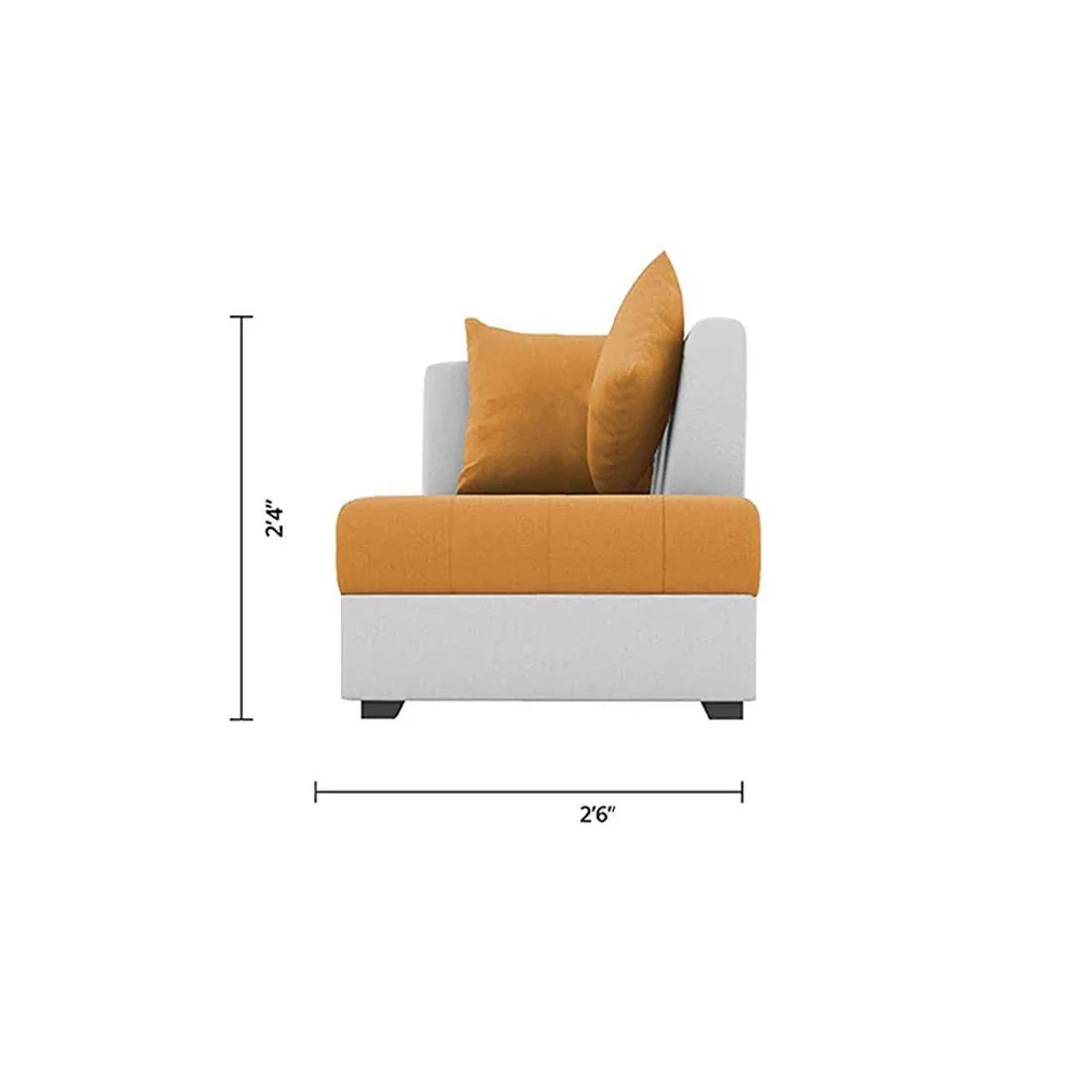 Steffan 8 Seater L Shape Fabric Sofa Set with Centre Table and 2 Puffy | Premium 8 Seater Sofa Set