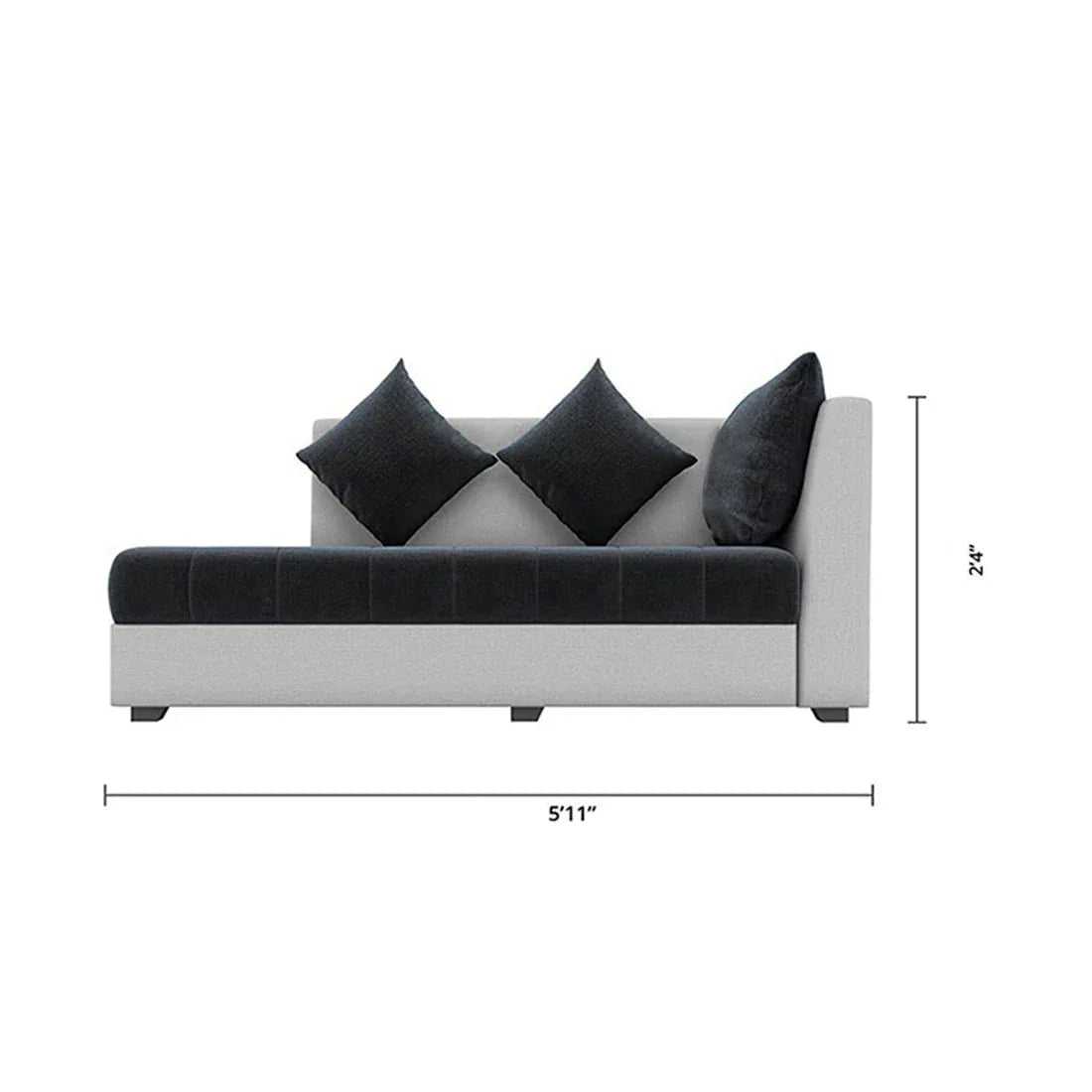Steffan 8 Seater L Shape Fabric Sofa Set with Centre Table and 2 Puffy | Premium 8 Seater Sofa Set