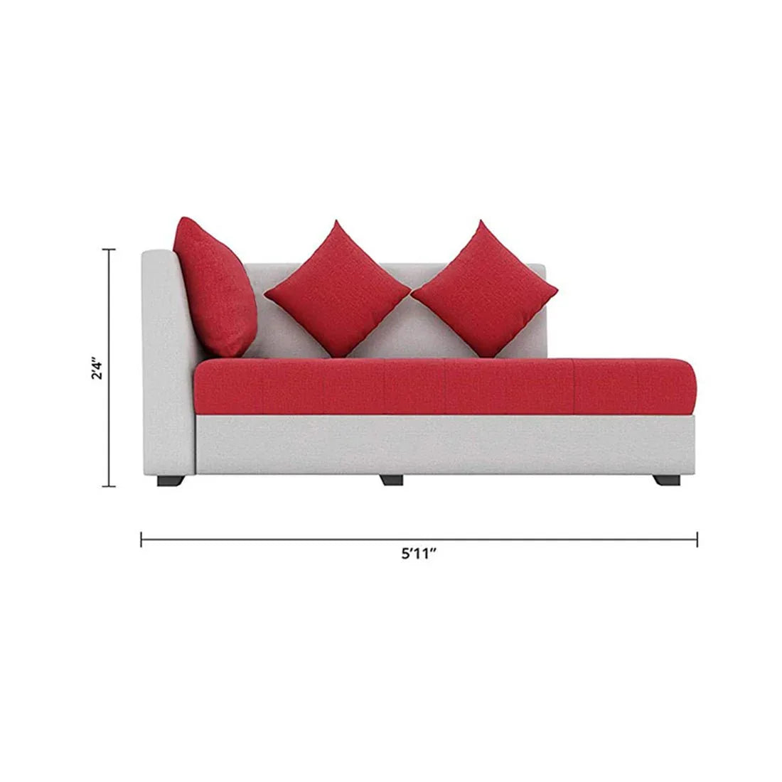 Steffan 8 Seater L Shape Fabric Sofa Set with Centre Table and 2 Puffy | Premium 8 Seater Sofa Set