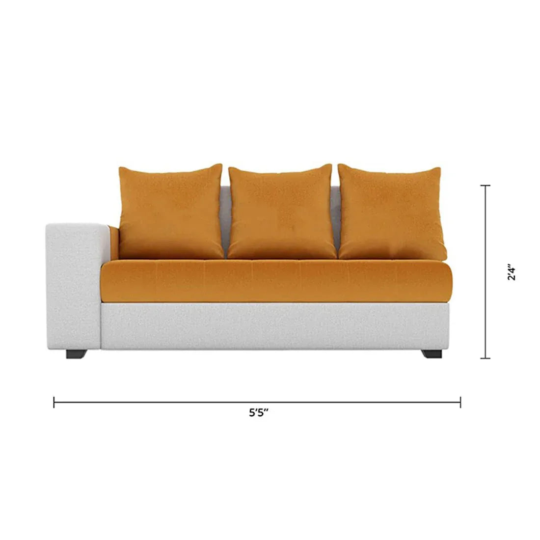 Steffan 8 Seater L Shape Fabric Sofa Set with Centre Table and 2 Puffy | Premium 8 Seater Sofa Set