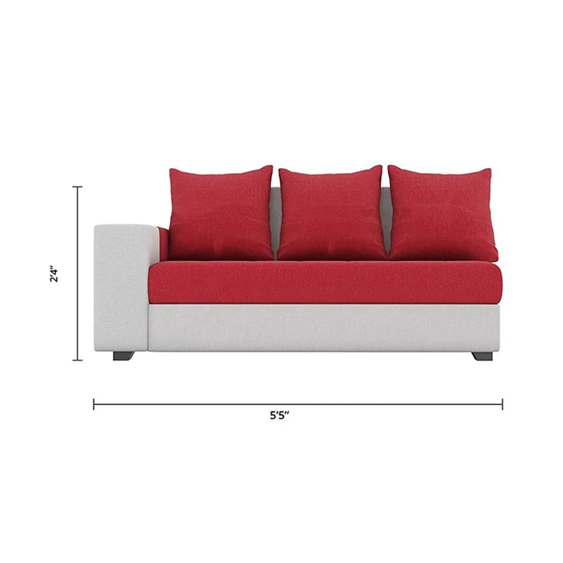 Steffan 8 Seater L Shape Fabric Sofa Set with Centre Table and 2 Puffy | Premium 8 Seater Sofa Set
