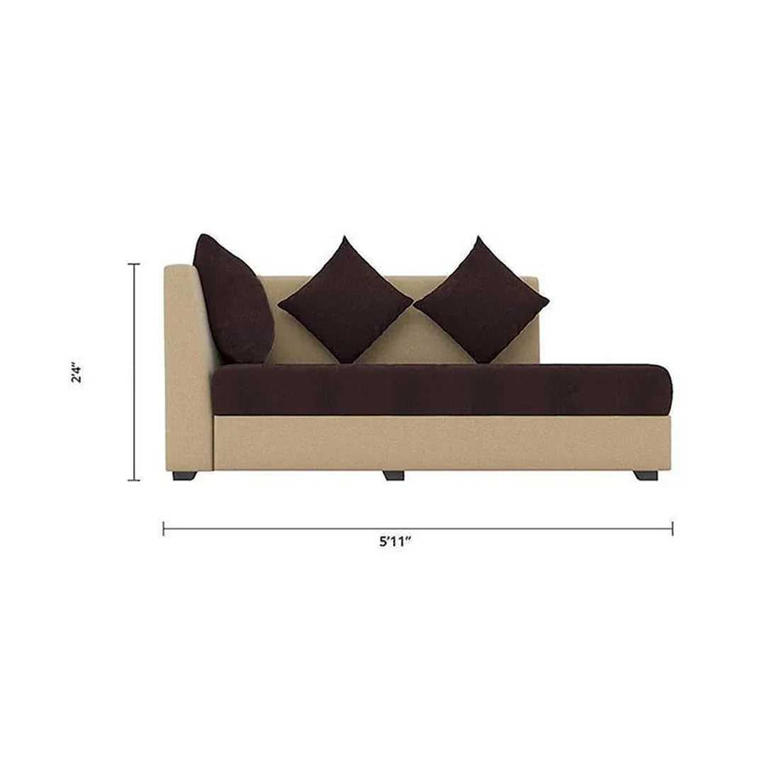 Steffan 8 Seater L Shape Fabric Sofa Set with Centre Table and 2 Puffy | Premium 8 Seater Sofa Set