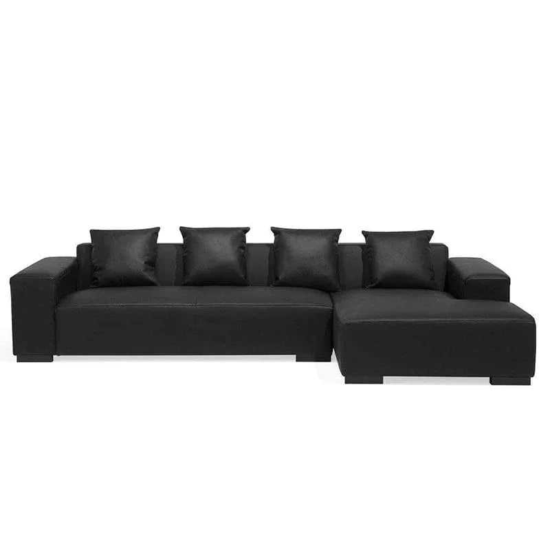 Cabell L Shape Leatherette 5 Seater Sofa for Living Room