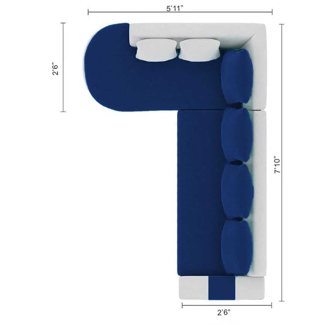 Christie 6 Seater L Shape Corner Sofa for Living Room