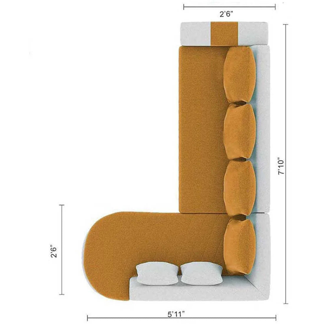 Christie 6 Seater L Shape Corner Sofa for Living Room