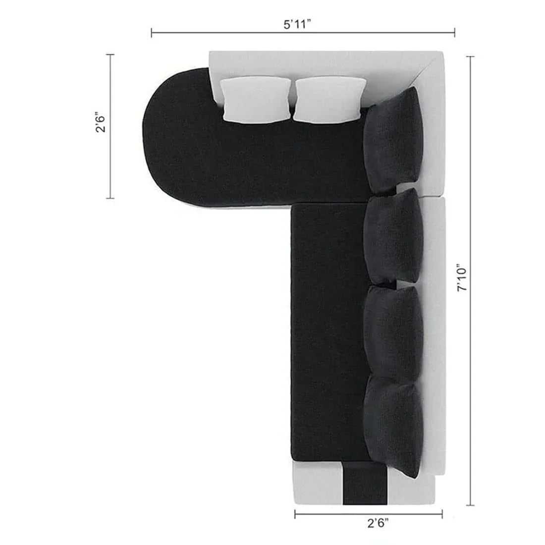 Christie 6 Seater L Shape Corner Sofa for Living Room