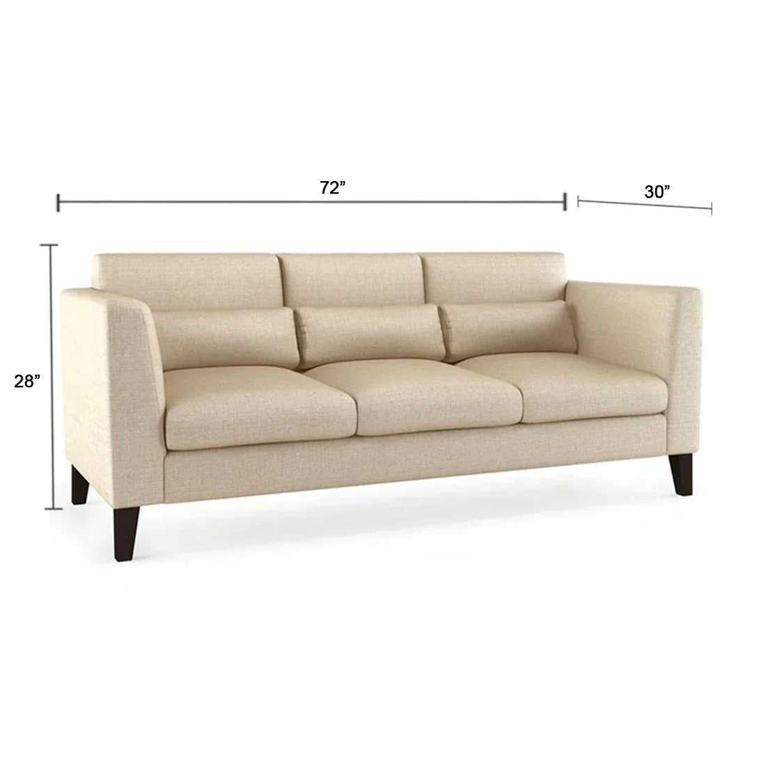 Hawk 6 Seater L Shape Sofa For Living Room - 3+2+1