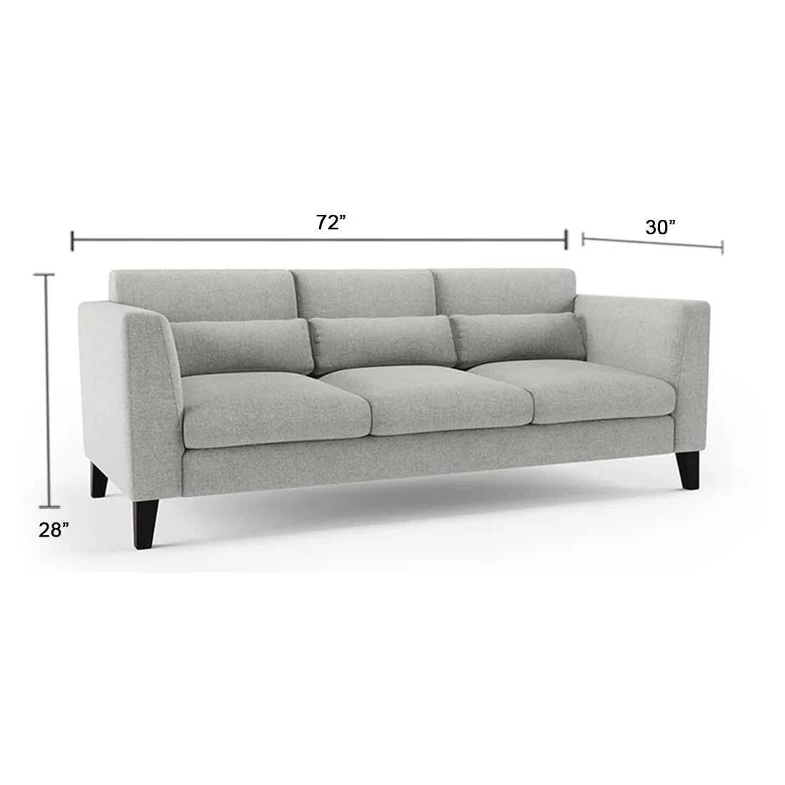 Hawk 6 Seater L Shape Sofa For Living Room - 3+2+1