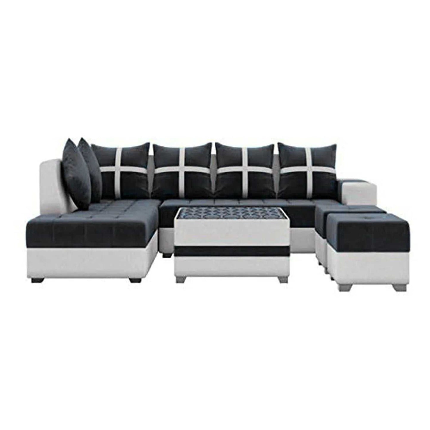 Jamestown L Shape Fabric Sofa Set For Living Room