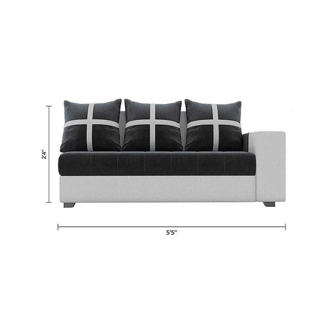 Jamestown L Shape Fabric Sofa Set For Living Room