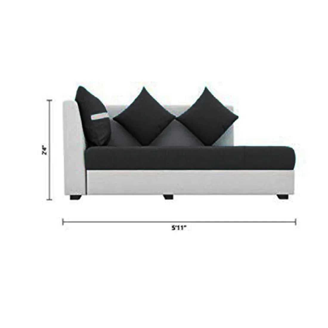 Jamestown L Shape Fabric Sofa Set For Living Room
