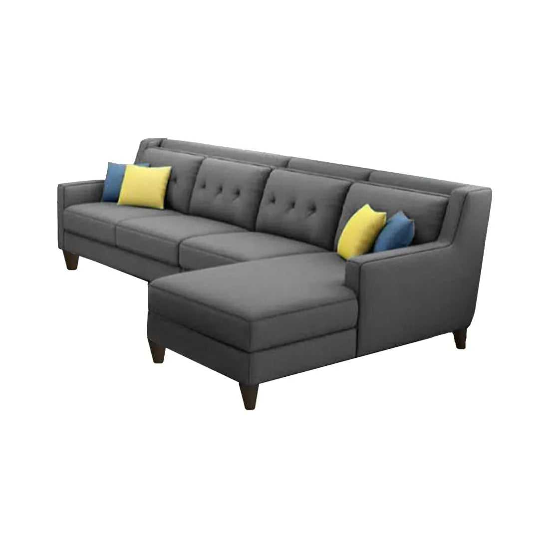 Milner L Shape 6 Seater Fabric Sofa with Ottoman