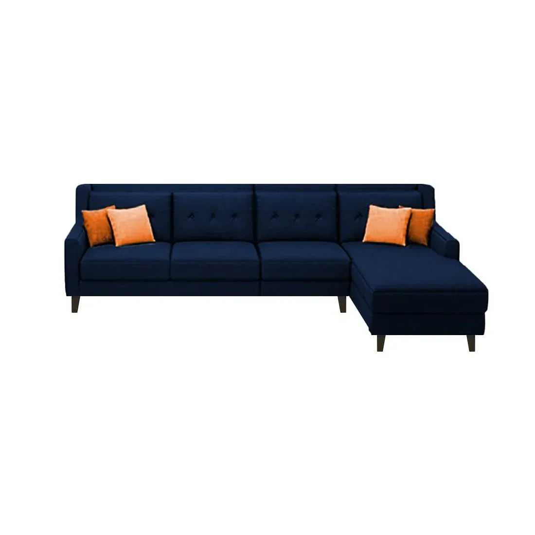 Milner L Shape 6 Seater Fabric Sofa with Ottoman