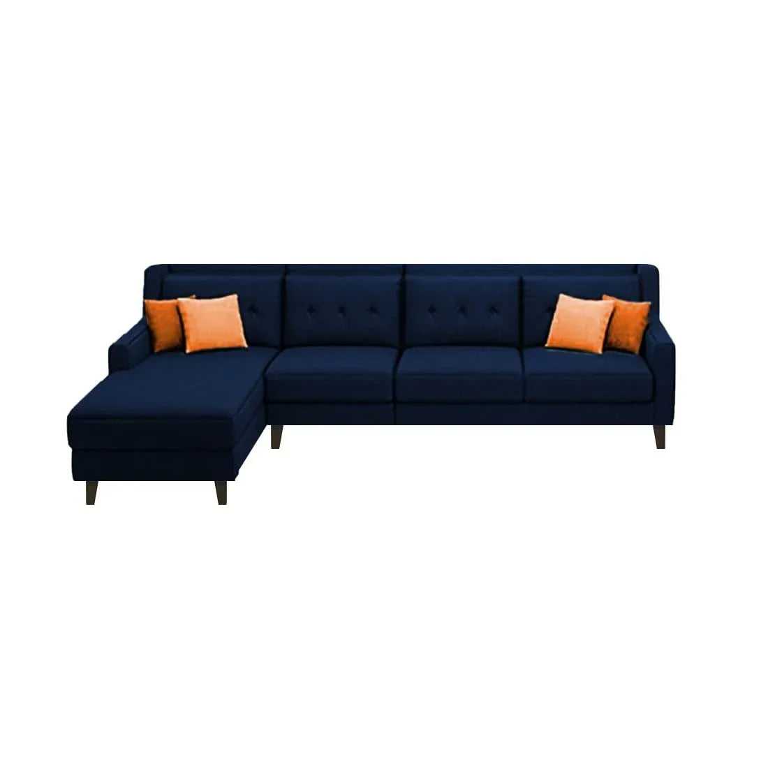 Milner L Shape 6 Seater Fabric Sofa with Ottoman