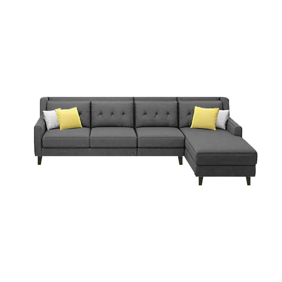 Milner L Shape 6 Seater Fabric Sofa with Ottoman