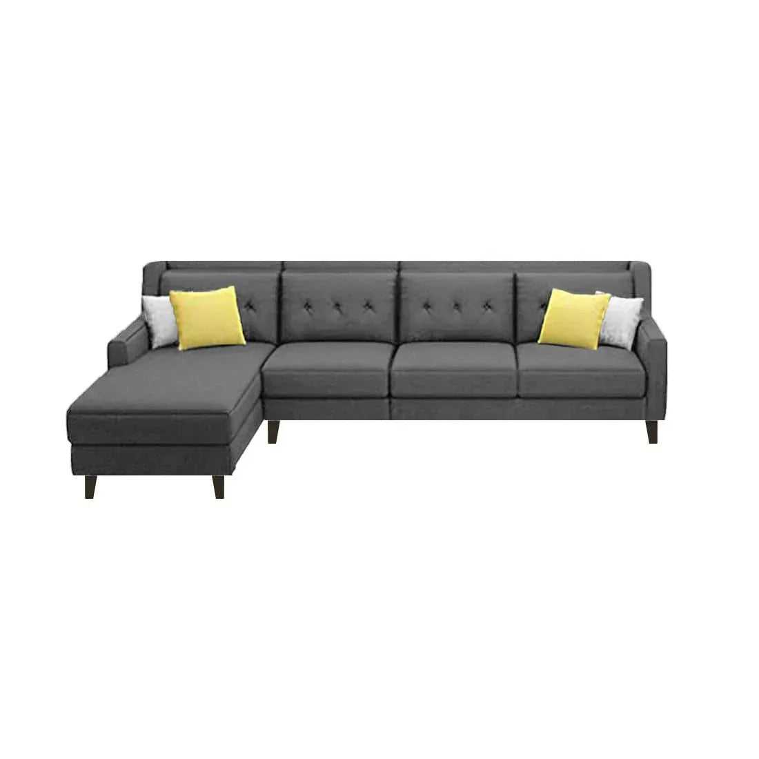 Milner L Shape 6 Seater Fabric Sofa with Ottoman