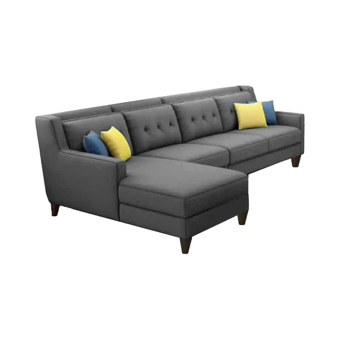 Milner L Shape 6 Seater Fabric Sofa with Ottoman