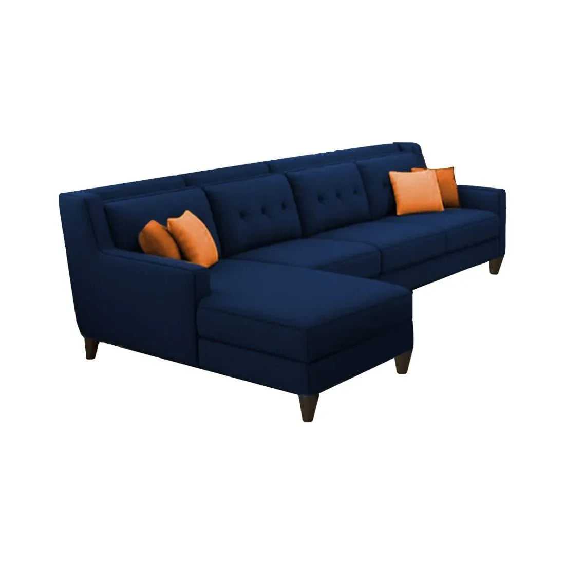 Milner L Shape 6 Seater Fabric Sofa with Ottoman