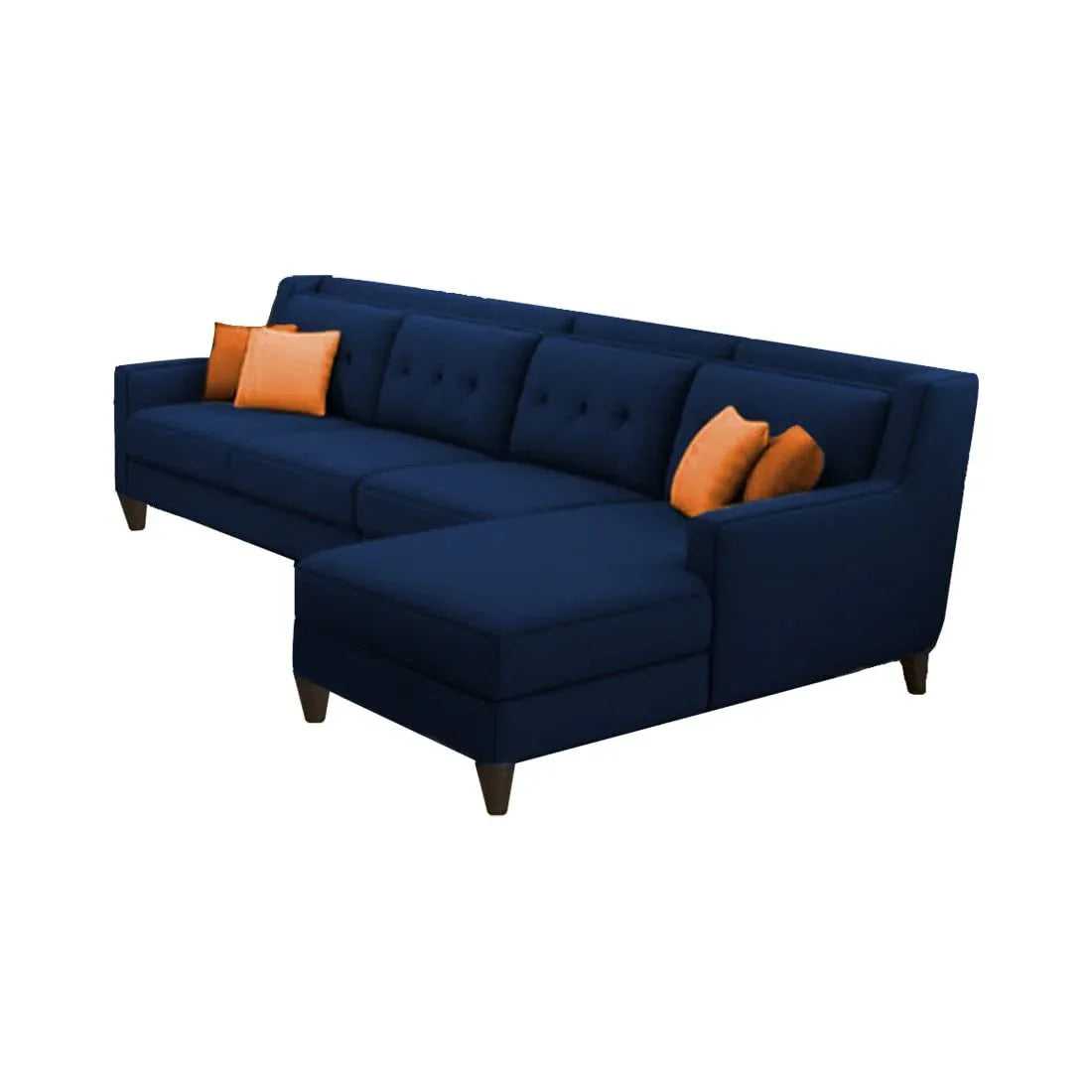 Milner L Shape 6 Seater Fabric Sofa with Ottoman