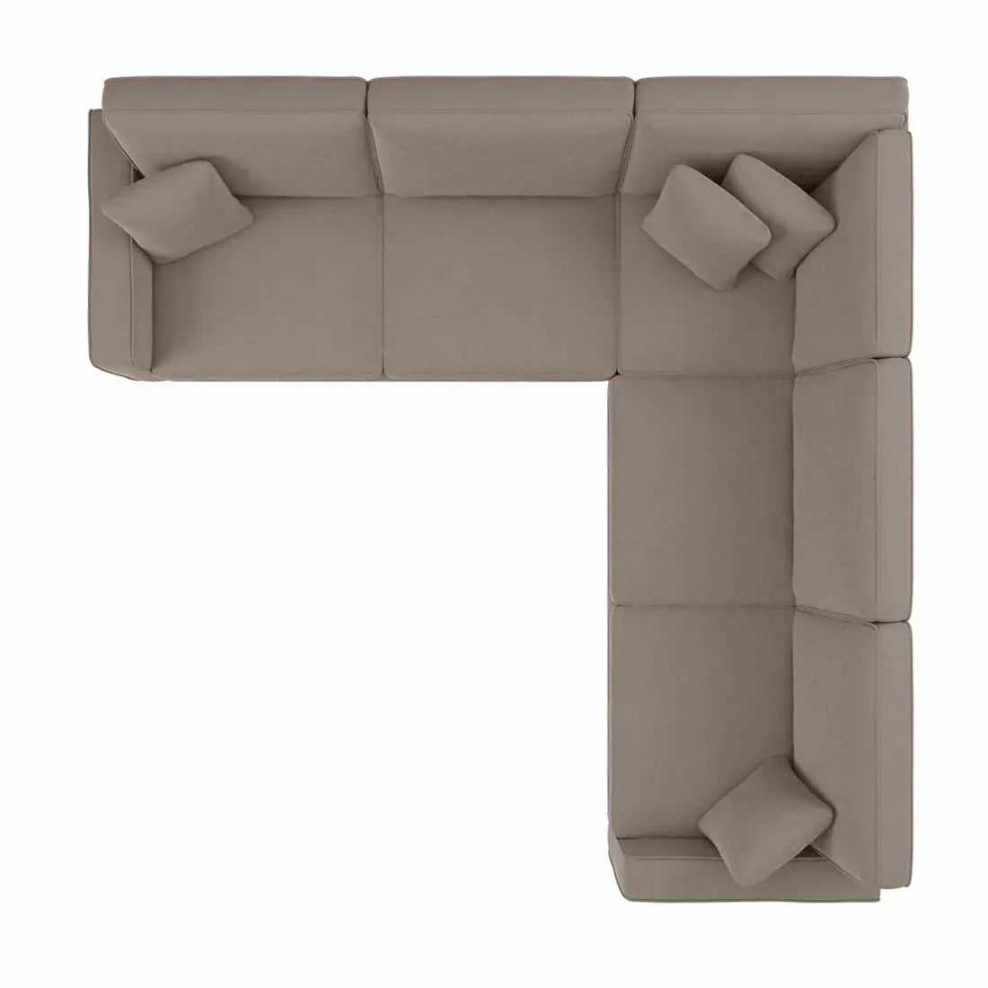Moscow 5 Seater Corner L Shape Fabric Sofa For Living Room