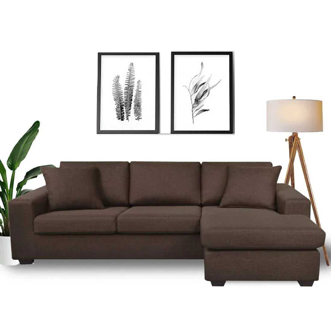 Ronaldo 4 Seater L Shape Sofa For Living Room