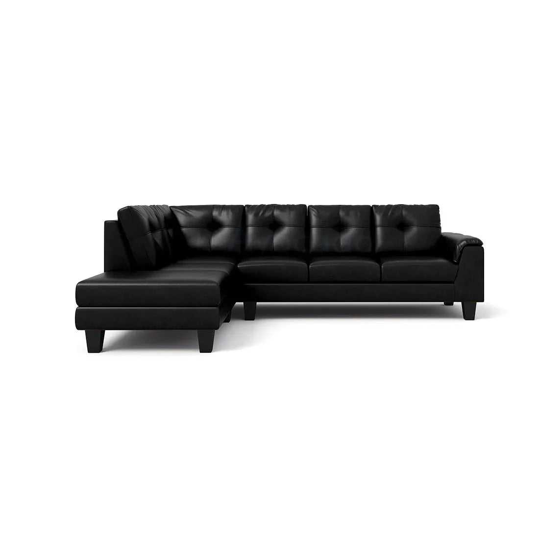 Stardust 5 Seater Leatherette L Shape Sofa For Living Room