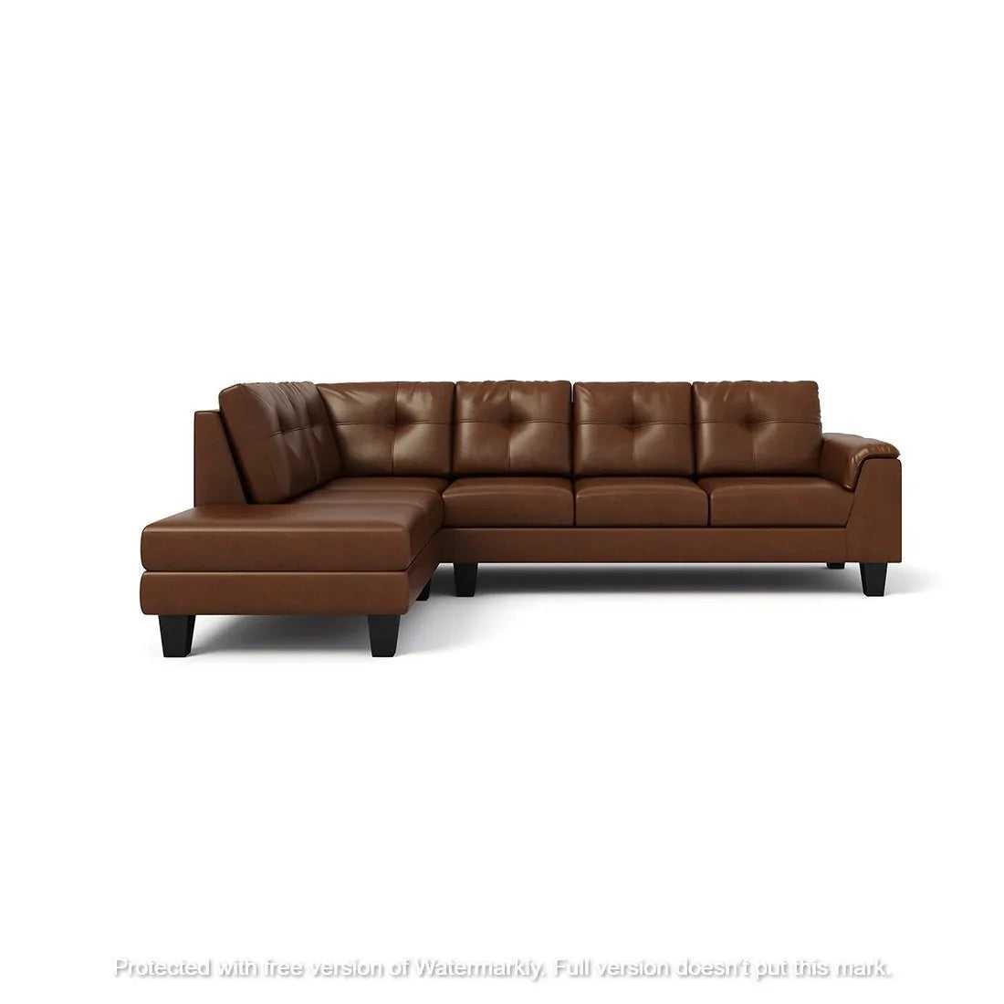 Stardust 5 Seater Leatherette L Shape Sofa For Living Room