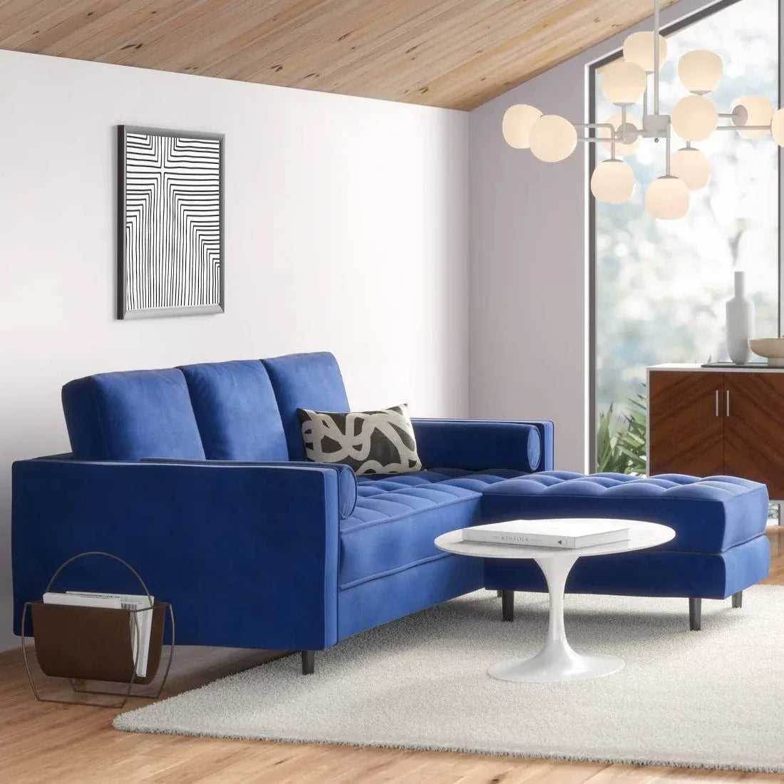 Jupiter 4 Seater Fabric L Shape Sofa for Living Room