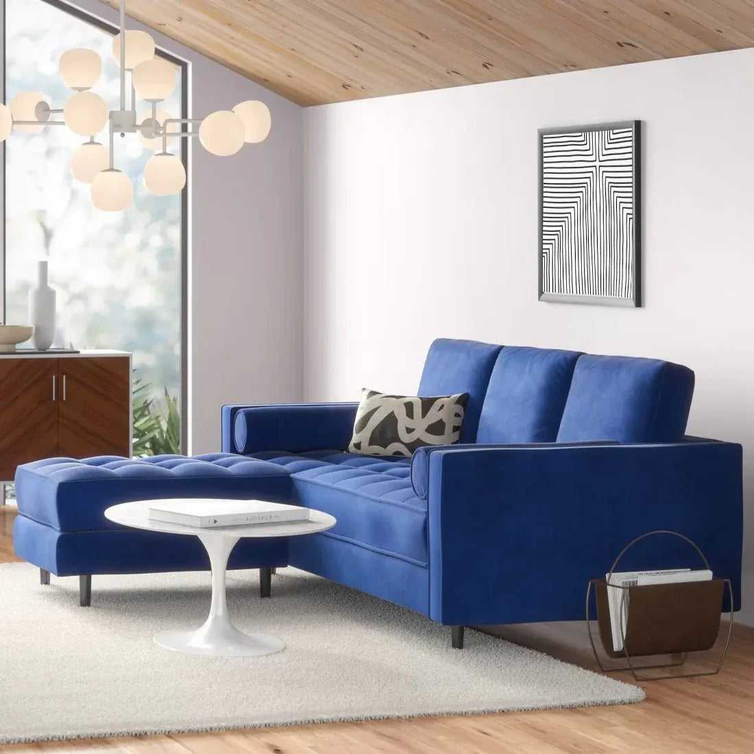 Jupiter 4 Seater Fabric L Shape Sofa for Living Room