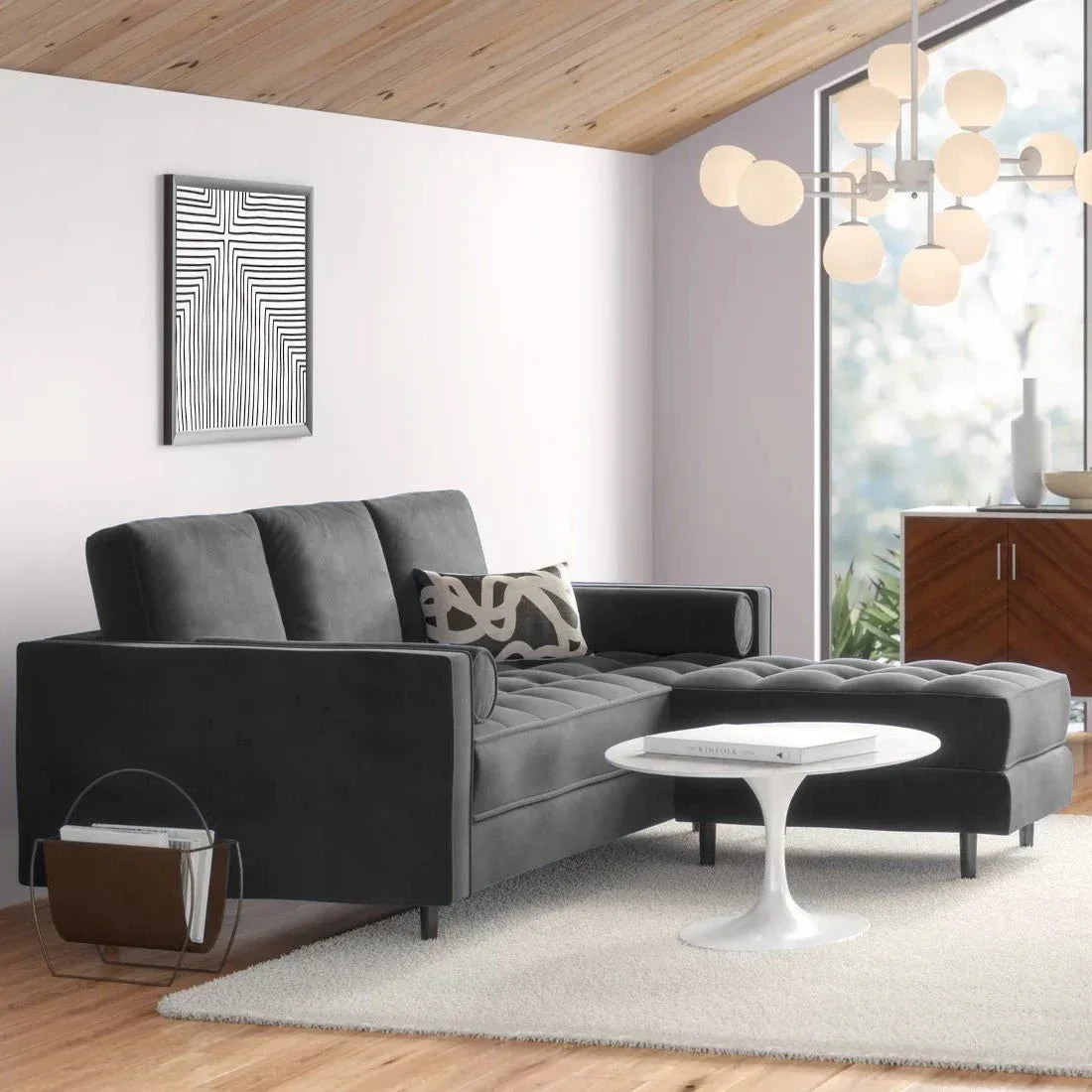 Jupiter 4 Seater Fabric L Shape Sofa for Living Room