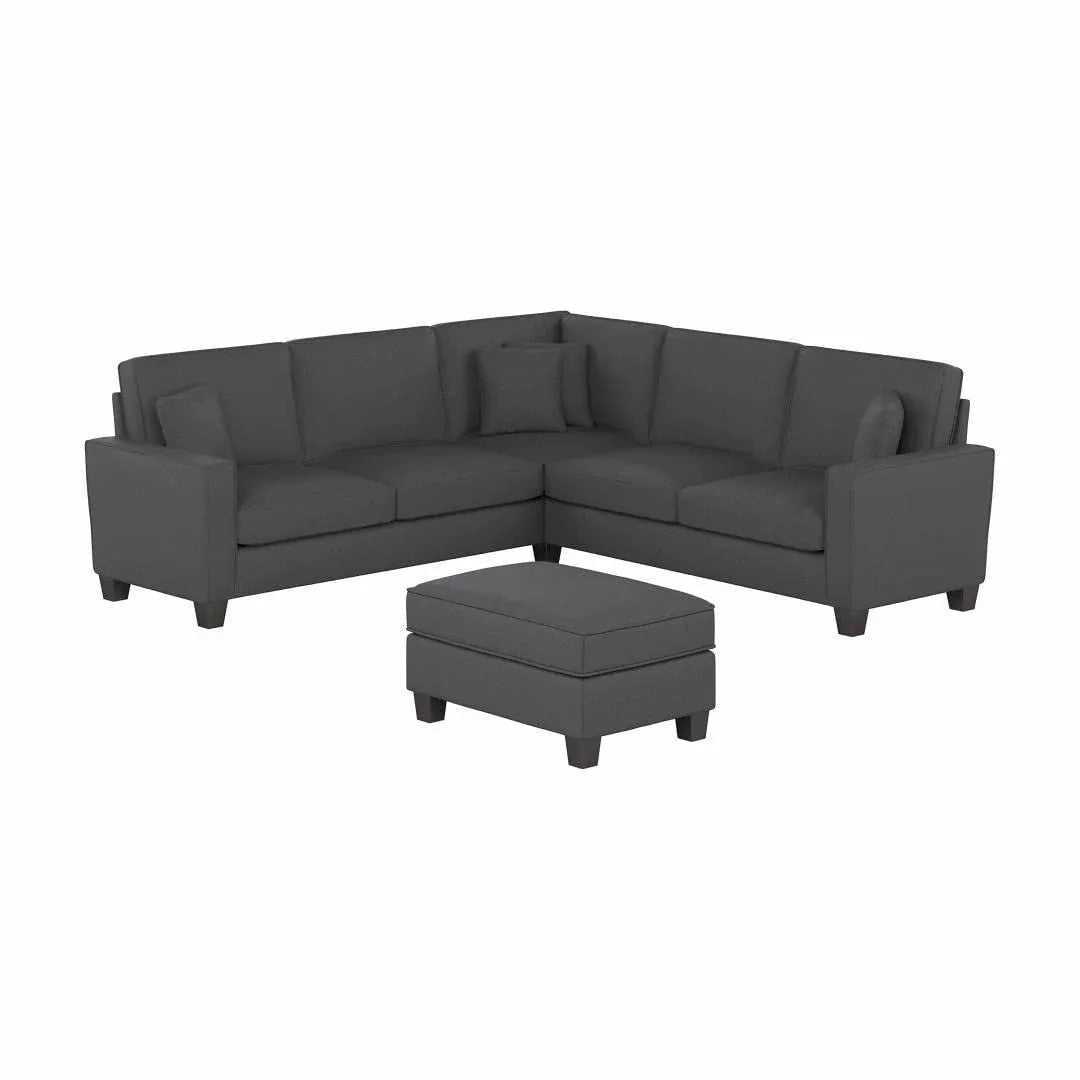 Torque Moscow 5 Seater Corner Fabric L Shape Sofa with Ottoman for Living Room – Luxury Modern Sectional Sofa