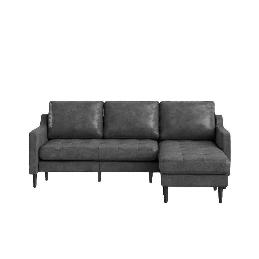 Pacific 4 Seater Leather L Shape Sofa for Living Room